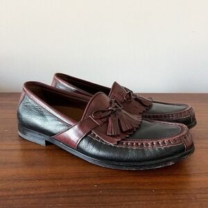 Johnston & Murphy Aragon II Kiltie Tassel Loafers Black/Chestnut US 12